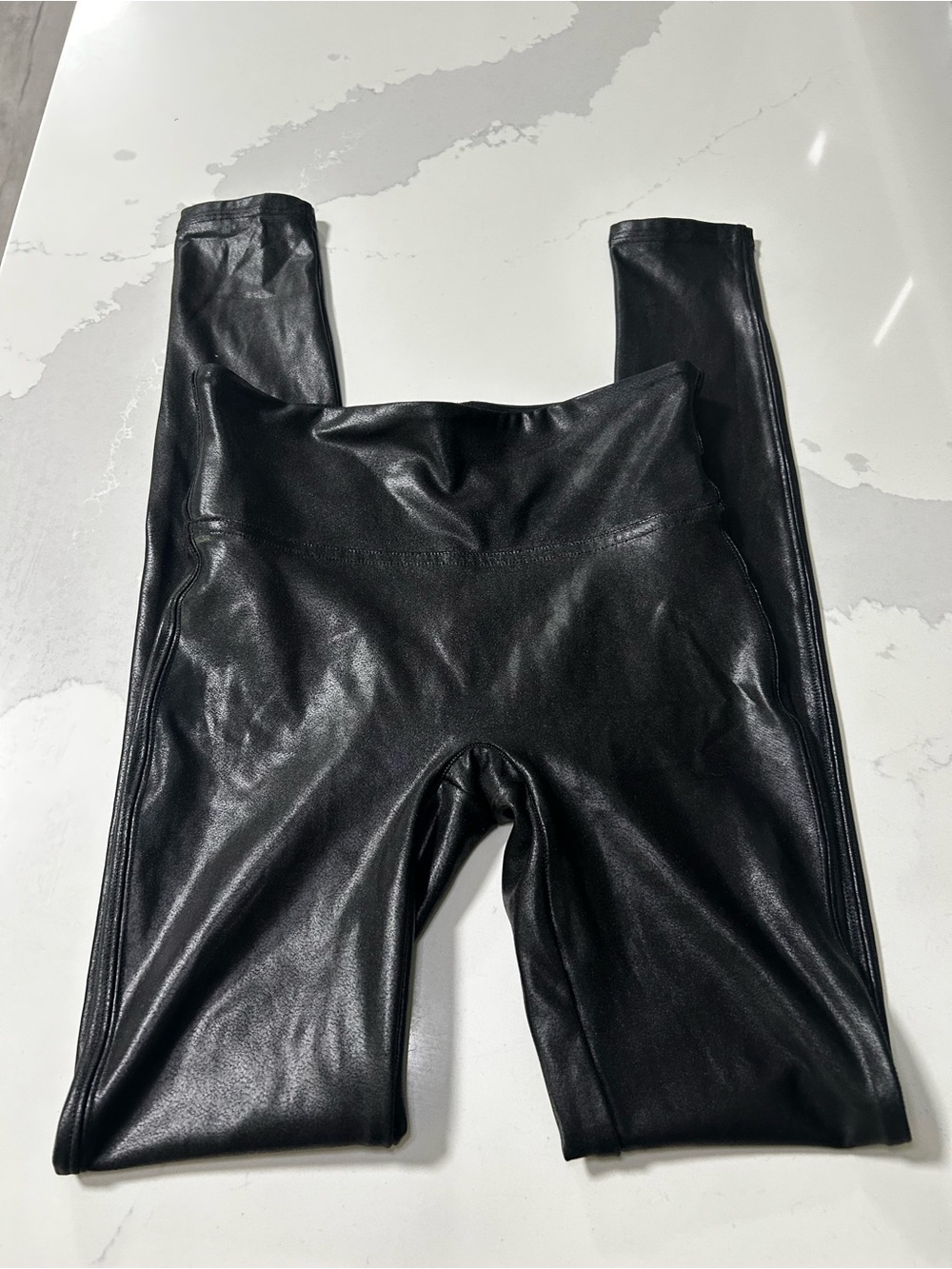 SPANX Faux Leather Leggings in Black
